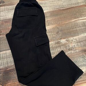 TNA Black Sweatfleece Pants from ARITZIA